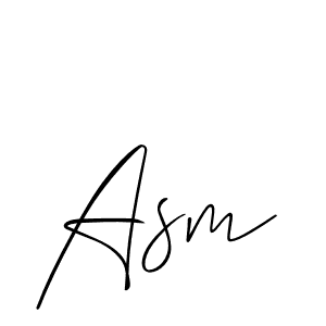 Make a beautiful signature design for name Asm. With this signature (Allison_Script) style, you can create a handwritten signature for free. Asm signature style 2 images and pictures png