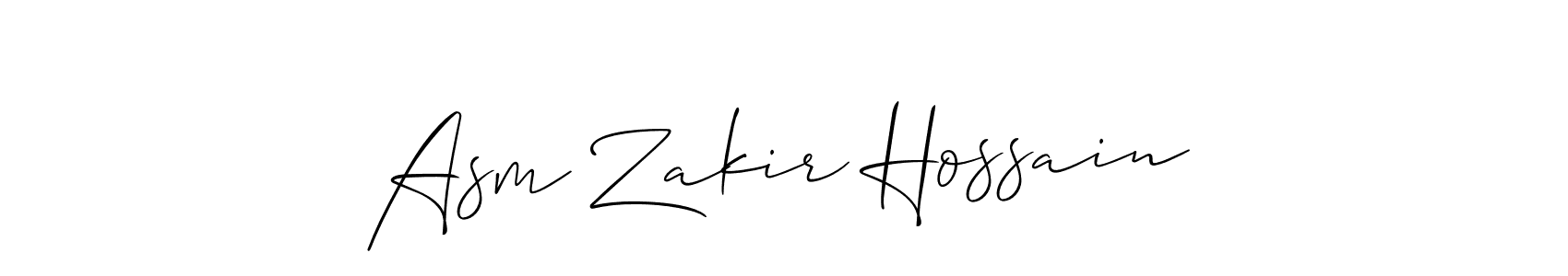 It looks lik you need a new signature style for name Asm Zakir Hossain. Design unique handwritten (Allison_Script) signature with our free signature maker in just a few clicks. Asm Zakir Hossain signature style 2 images and pictures png