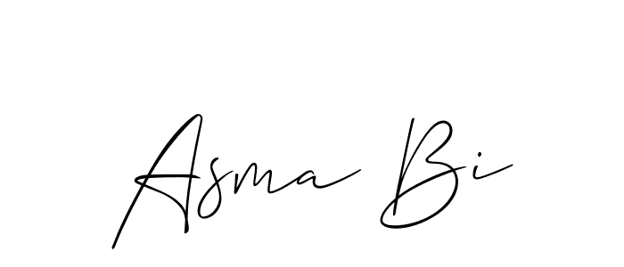 Also You can easily find your signature by using the search form. We will create Asma Bi name handwritten signature images for you free of cost using Allison_Script sign style. Asma Bi signature style 2 images and pictures png