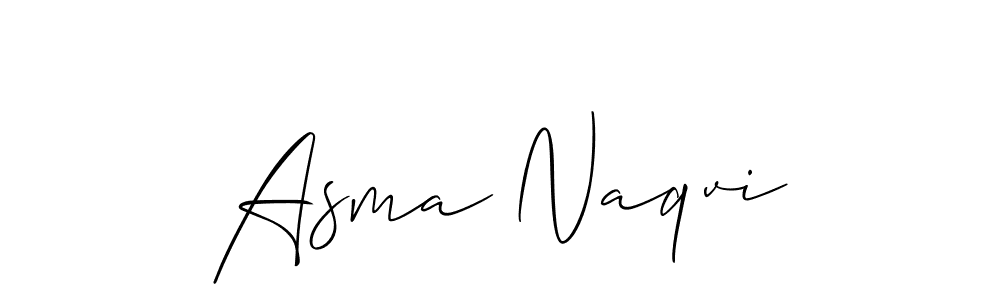How to make Asma Naqvi name signature. Use Allison_Script style for creating short signs online. This is the latest handwritten sign. Asma Naqvi signature style 2 images and pictures png