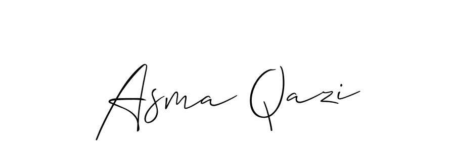 How to make Asma Qazi signature? Allison_Script is a professional autograph style. Create handwritten signature for Asma Qazi name. Asma Qazi signature style 2 images and pictures png