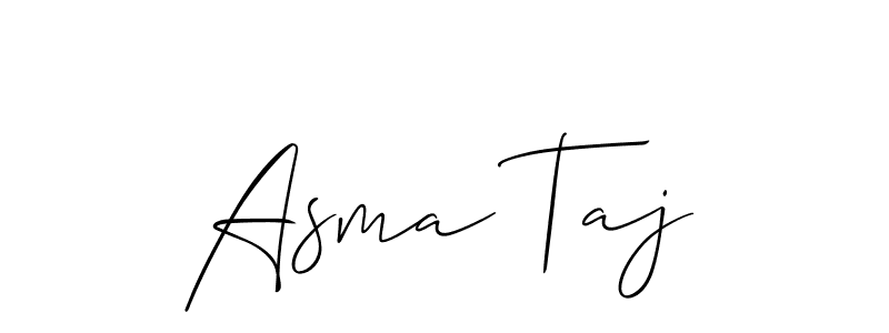 Similarly Allison_Script is the best handwritten signature design. Signature creator online .You can use it as an online autograph creator for name Asma Taj. Asma Taj signature style 2 images and pictures png