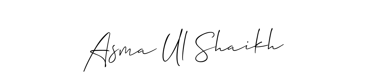Also we have Asma Ul Shaikh name is the best signature style. Create professional handwritten signature collection using Allison_Script autograph style. Asma Ul Shaikh signature style 2 images and pictures png