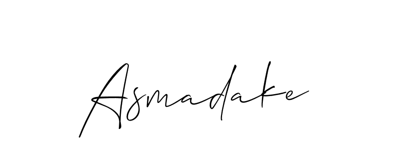 Make a beautiful signature design for name Asmadake. Use this online signature maker to create a handwritten signature for free. Asmadake signature style 2 images and pictures png