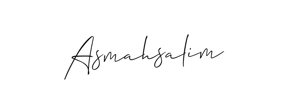 Asmahsalim stylish signature style. Best Handwritten Sign (Allison_Script) for my name. Handwritten Signature Collection Ideas for my name Asmahsalim. Asmahsalim signature style 2 images and pictures png