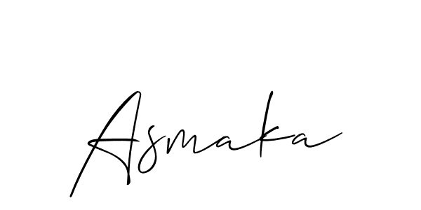 Also You can easily find your signature by using the search form. We will create Asmaka name handwritten signature images for you free of cost using Allison_Script sign style. Asmaka signature style 2 images and pictures png