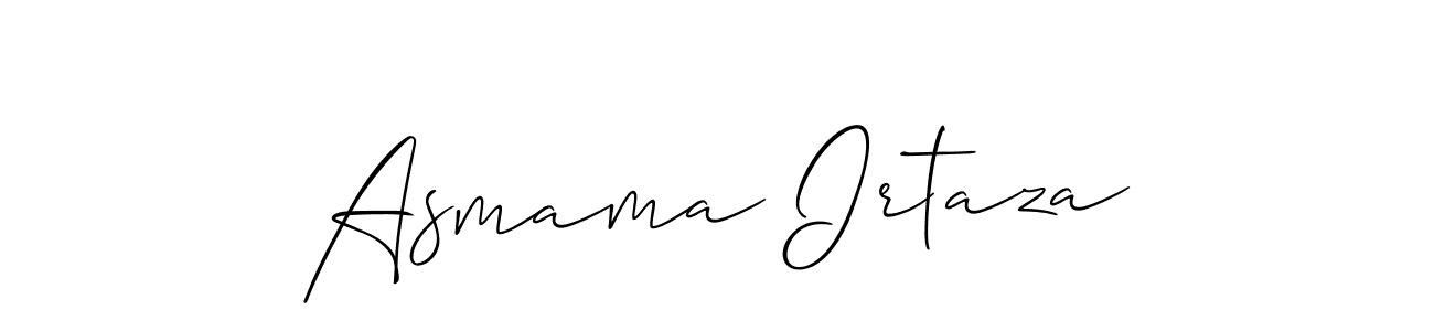 Create a beautiful signature design for name Asmama Irtaza. With this signature (Allison_Script) fonts, you can make a handwritten signature for free. Asmama Irtaza signature style 2 images and pictures png