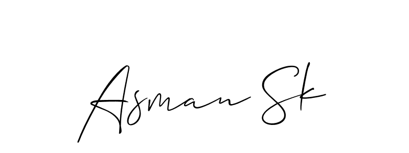 Allison_Script is a professional signature style that is perfect for those who want to add a touch of class to their signature. It is also a great choice for those who want to make their signature more unique. Get Asman Sk name to fancy signature for free. Asman Sk signature style 2 images and pictures png