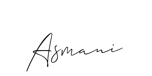 How to Draw Asmani signature style? Allison_Script is a latest design signature styles for name Asmani. Asmani signature style 2 images and pictures png