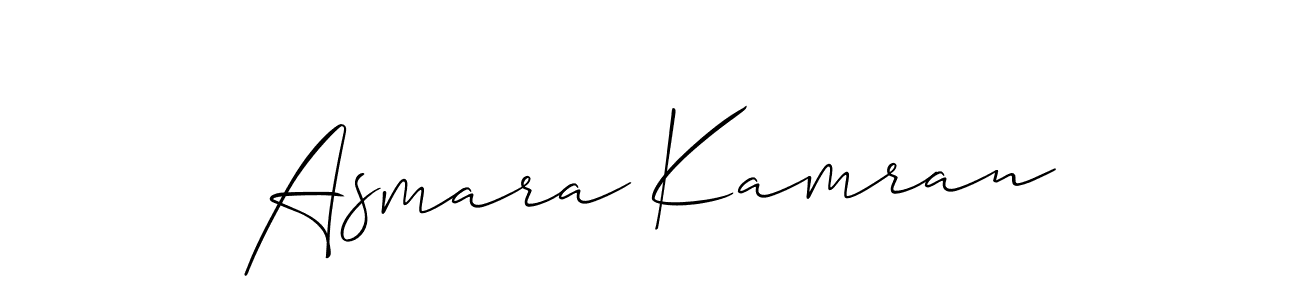 Make a short Asmara Kamran signature style. Manage your documents anywhere anytime using Allison_Script. Create and add eSignatures, submit forms, share and send files easily. Asmara Kamran signature style 2 images and pictures png