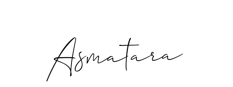 How to make Asmatara name signature. Use Allison_Script style for creating short signs online. This is the latest handwritten sign. Asmatara signature style 2 images and pictures png