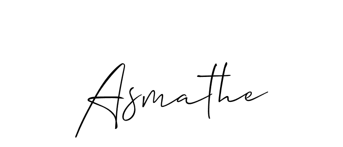 You can use this online signature creator to create a handwritten signature for the name Asmathe. This is the best online autograph maker. Asmathe signature style 2 images and pictures png