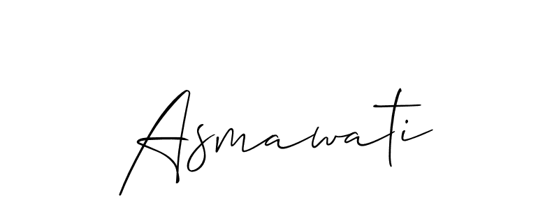 Design your own signature with our free online signature maker. With this signature software, you can create a handwritten (Allison_Script) signature for name Asmawati. Asmawati signature style 2 images and pictures png