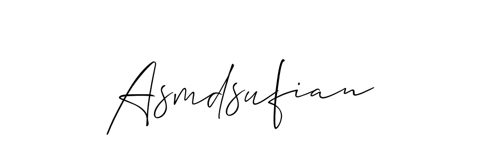 It looks lik you need a new signature style for name Asmdsufian. Design unique handwritten (Allison_Script) signature with our free signature maker in just a few clicks. Asmdsufian signature style 2 images and pictures png