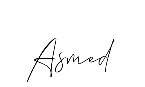 How to make Asmed name signature. Use Allison_Script style for creating short signs online. This is the latest handwritten sign. Asmed signature style 2 images and pictures png