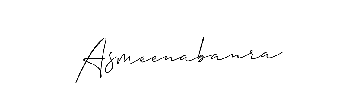 How to Draw Asmeenabanra signature style? Allison_Script is a latest design signature styles for name Asmeenabanra. Asmeenabanra signature style 2 images and pictures png