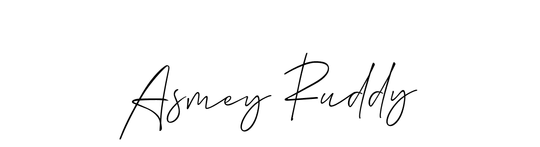 Make a short Asmey Ruddy signature style. Manage your documents anywhere anytime using Allison_Script. Create and add eSignatures, submit forms, share and send files easily. Asmey Ruddy signature style 2 images and pictures png