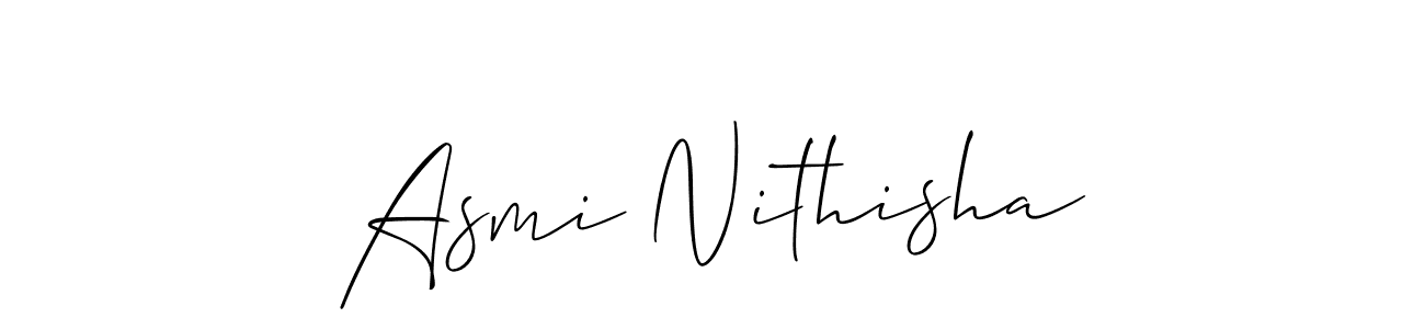 How to Draw Asmi Nithisha signature style? Allison_Script is a latest design signature styles for name Asmi Nithisha. Asmi Nithisha signature style 2 images and pictures png