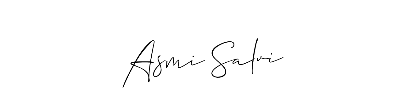 Use a signature maker to create a handwritten signature online. With this signature software, you can design (Allison_Script) your own signature for name Asmi Salvi✨. Asmi Salvi✨ signature style 2 images and pictures png
