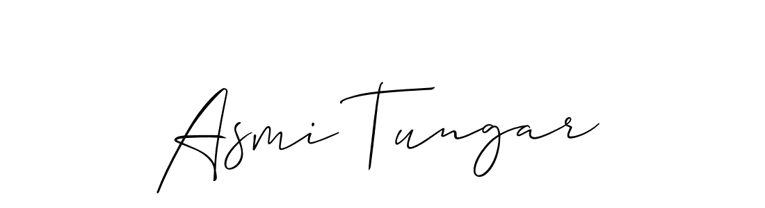 Make a beautiful signature design for name Asmi Tungar. With this signature (Allison_Script) style, you can create a handwritten signature for free. Asmi Tungar signature style 2 images and pictures png