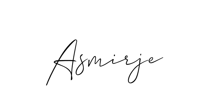 You should practise on your own different ways (Allison_Script) to write your name (Asmirje) in signature. don't let someone else do it for you. Asmirje signature style 2 images and pictures png