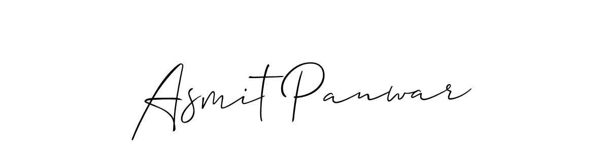 How to make Asmit Panwar name signature. Use Allison_Script style for creating short signs online. This is the latest handwritten sign. Asmit Panwar signature style 2 images and pictures png