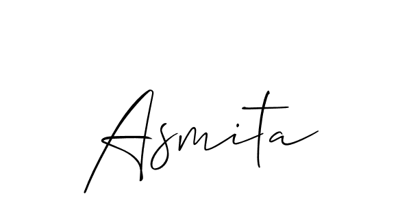 Use a signature maker to create a handwritten signature online. With this signature software, you can design (Allison_Script) your own signature for name Asmita. Asmita signature style 2 images and pictures png