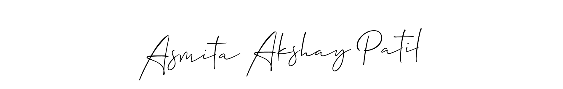 Asmita Akshay Patil stylish signature style. Best Handwritten Sign (Allison_Script) for my name. Handwritten Signature Collection Ideas for my name Asmita Akshay Patil. Asmita Akshay Patil signature style 2 images and pictures png