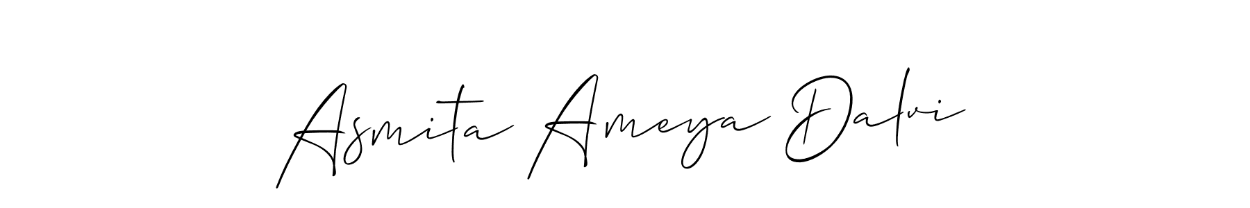 It looks lik you need a new signature style for name Asmita Ameya Dalvi. Design unique handwritten (Allison_Script) signature with our free signature maker in just a few clicks. Asmita Ameya Dalvi signature style 2 images and pictures png