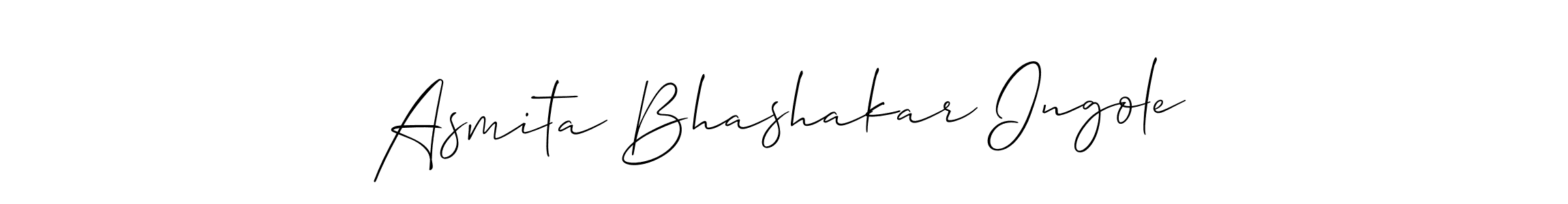 How to make Asmita Bhashakar Ingole signature? Allison_Script is a professional autograph style. Create handwritten signature for Asmita Bhashakar Ingole name. Asmita Bhashakar Ingole signature style 2 images and pictures png