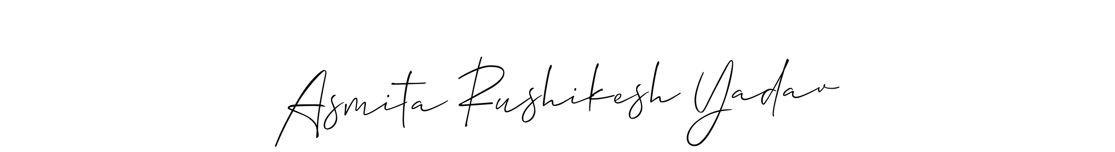 Also we have Asmita Rushikesh Yadav name is the best signature style. Create professional handwritten signature collection using Allison_Script autograph style. Asmita Rushikesh Yadav signature style 2 images and pictures png