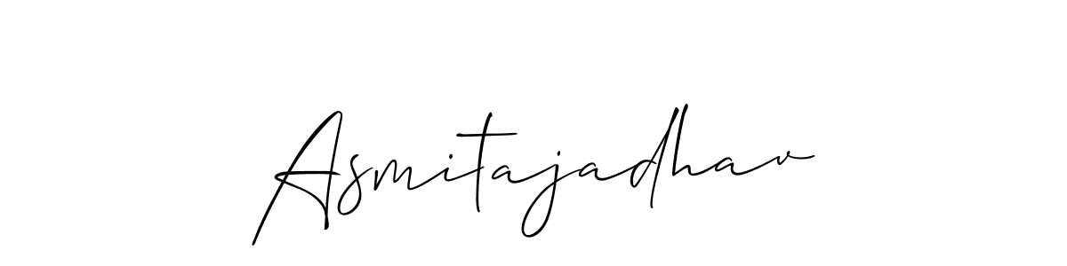 How to Draw Asmitajadhav signature style? Allison_Script is a latest design signature styles for name Asmitajadhav. Asmitajadhav signature style 2 images and pictures png