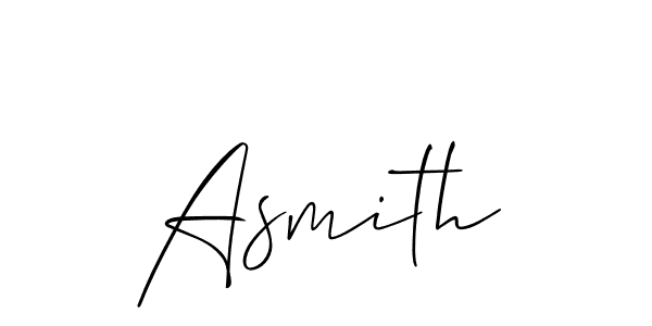 Design your own signature with our free online signature maker. With this signature software, you can create a handwritten (Allison_Script) signature for name Asmith. Asmith signature style 2 images and pictures png