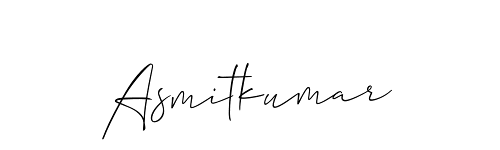 Allison_Script is a professional signature style that is perfect for those who want to add a touch of class to their signature. It is also a great choice for those who want to make their signature more unique. Get Asmitkumar name to fancy signature for free. Asmitkumar signature style 2 images and pictures png
