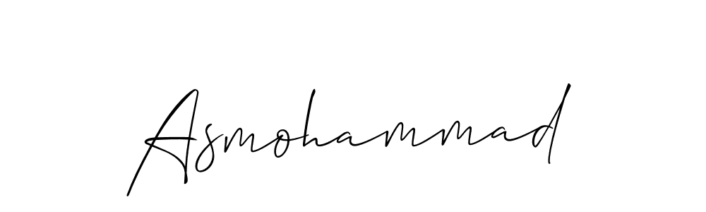 Also we have Asmohammad name is the best signature style. Create professional handwritten signature collection using Allison_Script autograph style. Asmohammad signature style 2 images and pictures png