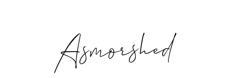 if you are searching for the best signature style for your name Asmorshed. so please give up your signature search. here we have designed multiple signature styles  using Allison_Script. Asmorshed signature style 2 images and pictures png