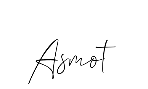 How to make Asmot signature? Allison_Script is a professional autograph style. Create handwritten signature for Asmot name. Asmot signature style 2 images and pictures png