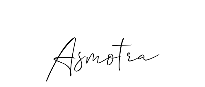 Create a beautiful signature design for name Asmotra. With this signature (Allison_Script) fonts, you can make a handwritten signature for free. Asmotra signature style 2 images and pictures png
