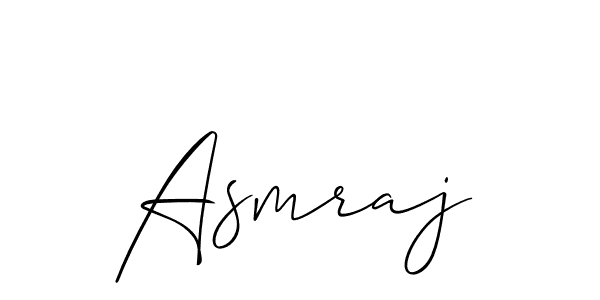 It looks lik you need a new signature style for name Asmraj. Design unique handwritten (Allison_Script) signature with our free signature maker in just a few clicks. Asmraj signature style 2 images and pictures png