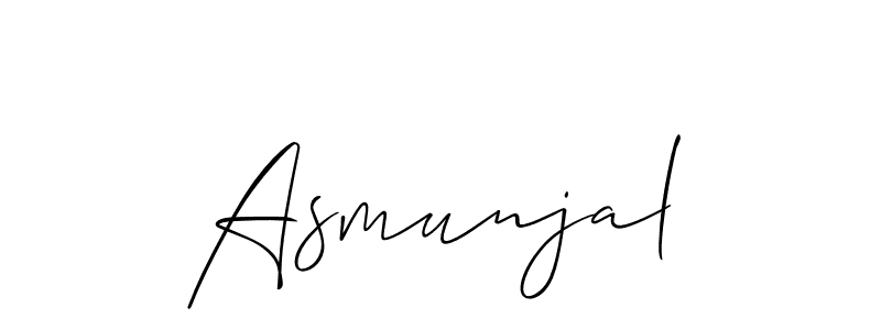 Once you've used our free online signature maker to create your best signature Allison_Script style, it's time to enjoy all of the benefits that Asmunjal name signing documents. Asmunjal signature style 2 images and pictures png