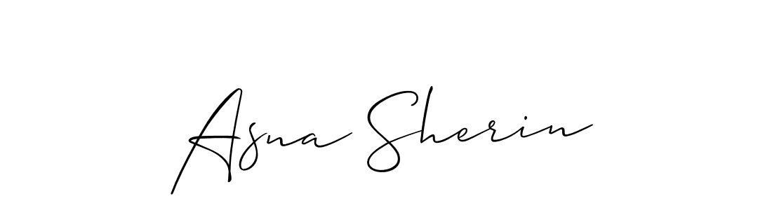 Asna Sherin stylish signature style. Best Handwritten Sign (Allison_Script) for my name. Handwritten Signature Collection Ideas for my name Asna Sherin. Asna Sherin signature style 2 images and pictures png