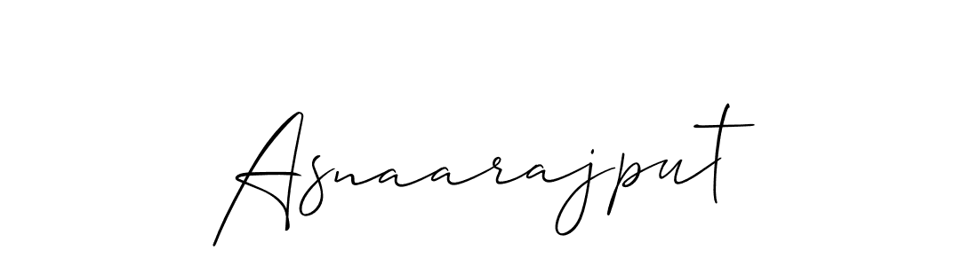 Use a signature maker to create a handwritten signature online. With this signature software, you can design (Allison_Script) your own signature for name Asnaarajput. Asnaarajput signature style 2 images and pictures png