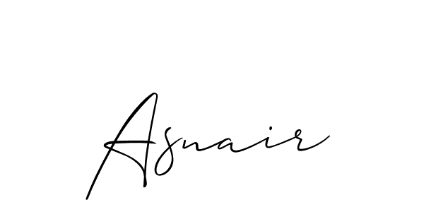 Also we have Asnair name is the best signature style. Create professional handwritten signature collection using Allison_Script autograph style. Asnair signature style 2 images and pictures png