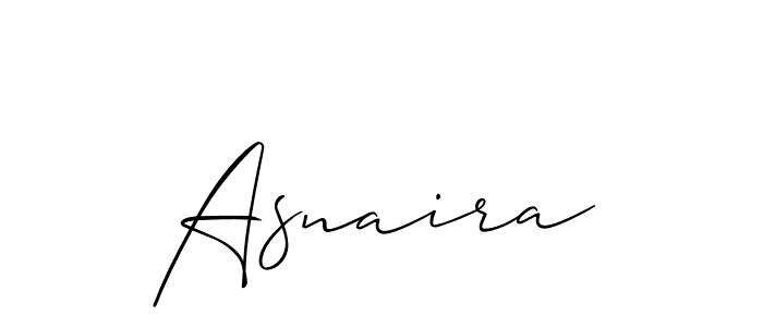 It looks lik you need a new signature style for name Asnaira. Design unique handwritten (Allison_Script) signature with our free signature maker in just a few clicks. Asnaira signature style 2 images and pictures png