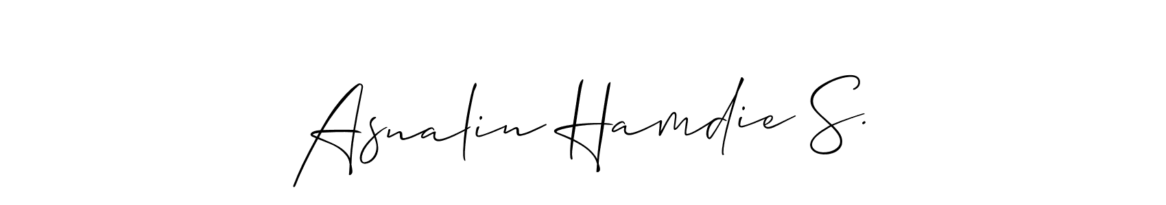 Asnalin Hamdie S. stylish signature style. Best Handwritten Sign (Allison_Script) for my name. Handwritten Signature Collection Ideas for my name Asnalin Hamdie S.. Asnalin Hamdie S. signature style 2 images and pictures png