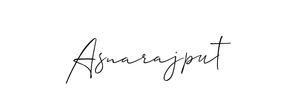 Create a beautiful signature design for name Asnarajput. With this signature (Allison_Script) fonts, you can make a handwritten signature for free. Asnarajput signature style 2 images and pictures png