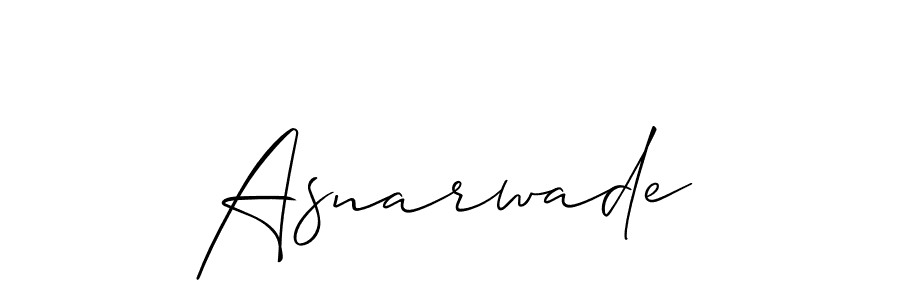 Design your own signature with our free online signature maker. With this signature software, you can create a handwritten (Allison_Script) signature for name Asnarwade. Asnarwade signature style 2 images and pictures png