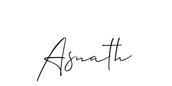 Create a beautiful signature design for name Asnath. With this signature (Allison_Script) fonts, you can make a handwritten signature for free. Asnath signature style 2 images and pictures png