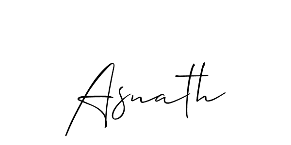 Create a beautiful signature design for name Asnath. With this signature (Allison_Script) fonts, you can make a handwritten signature for free. Asnath signature style 2 images and pictures png