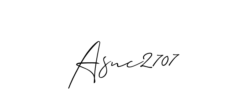 Also You can easily find your signature by using the search form. We will create Asnc2707 name handwritten signature images for you free of cost using Allison_Script sign style. Asnc2707 signature style 2 images and pictures png